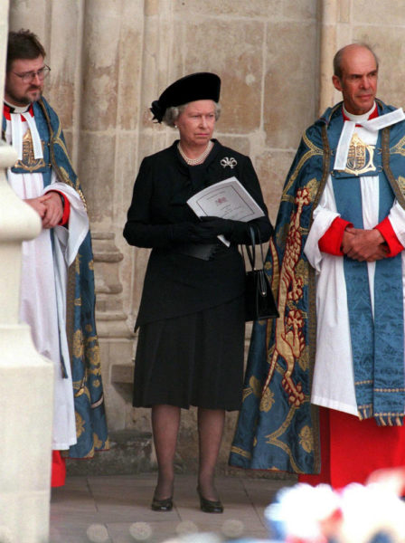 Queen Elizabeth II at Dianas Funeral