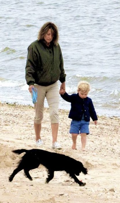 Prince George and his grandmother Carole Middleton