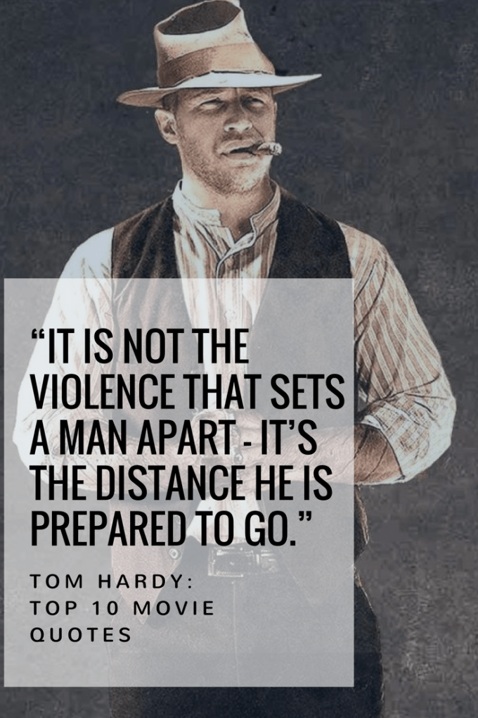 “It is not the violence that sets a man apart — it’s the distance he is prepared to go.”