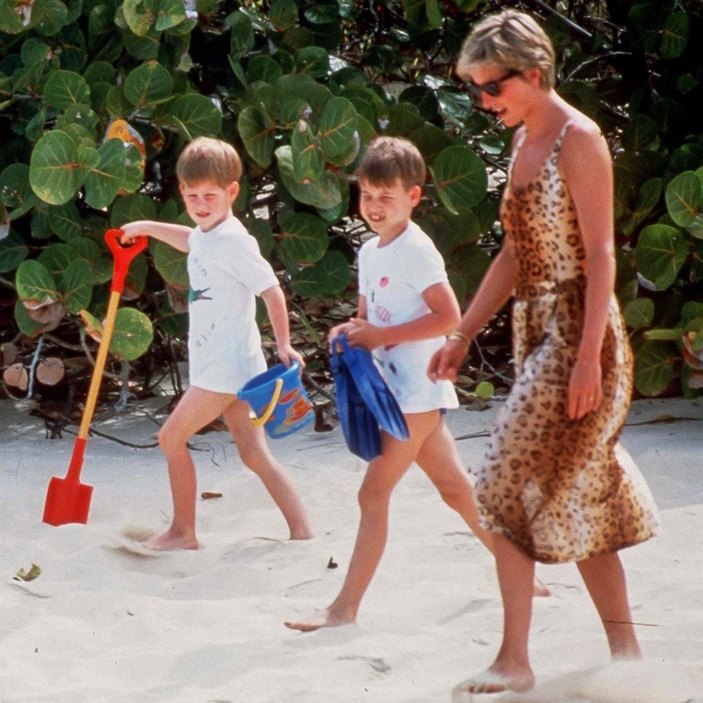 Diana, Harry and william in the Caribbean
