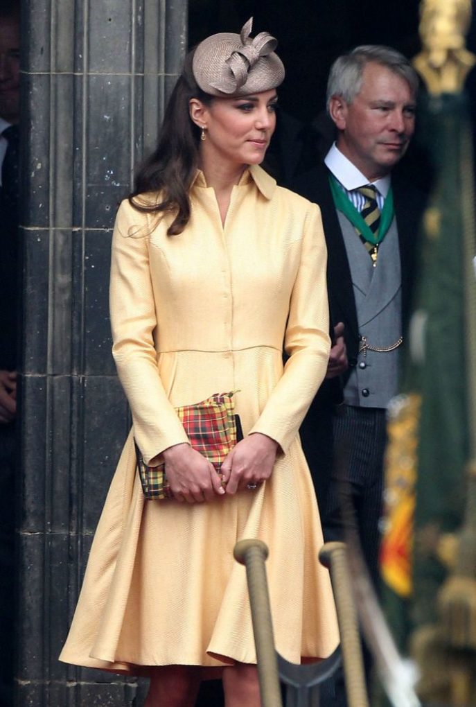 Duchess of Cambridge Kate Middleton to Order of the Thistle ceremony