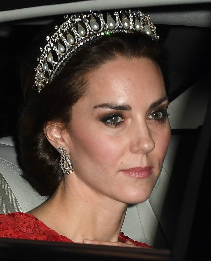 Kate Middleton wearing a dazzling tiara