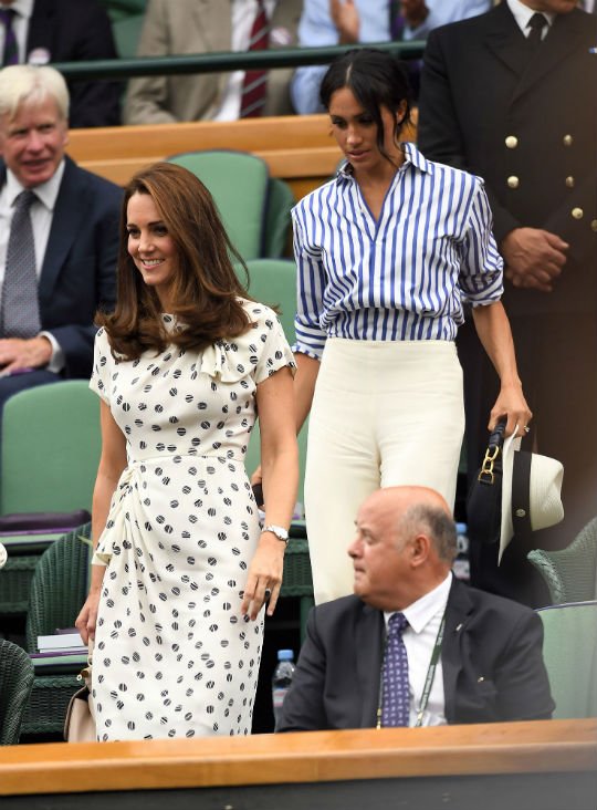 Kate Middleton and Meghan Markle in Wimbledon