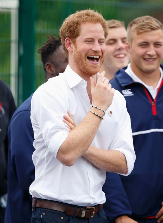 Prince Harry with his bracelet