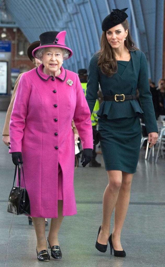 Queen Elizabeth II and Kate Middleton