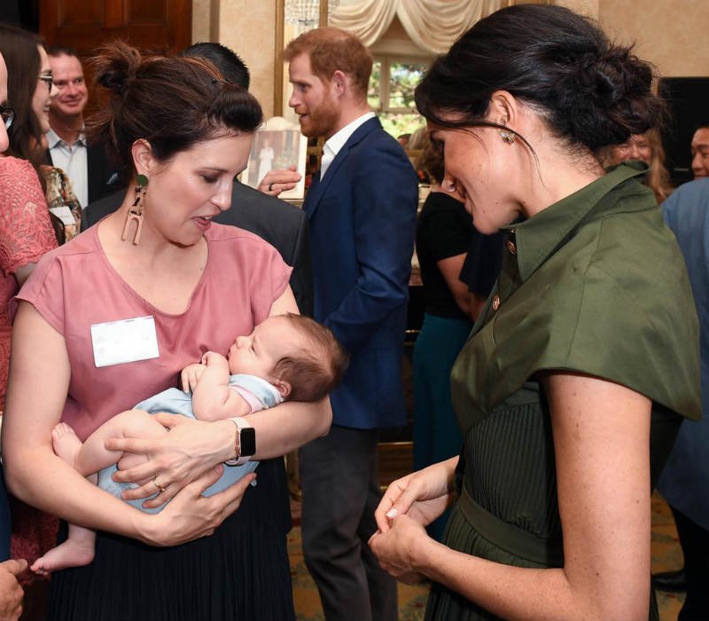 Meghan Markle Meets a Baby in Sydney