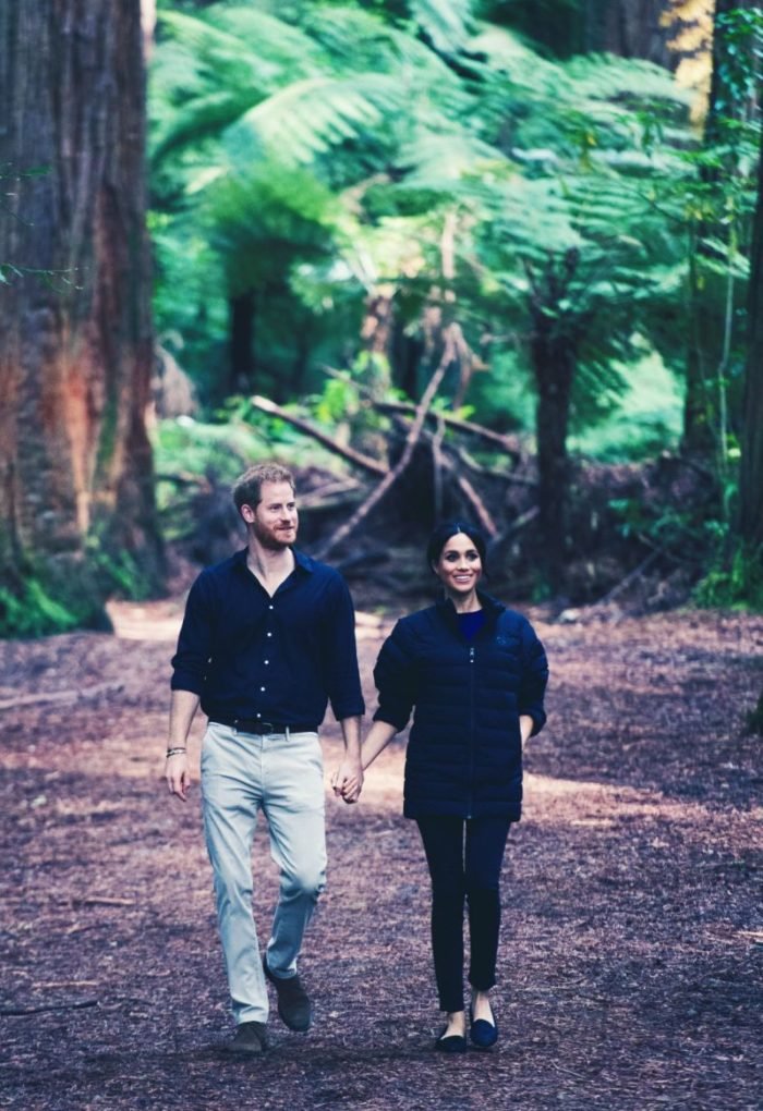 Meghan and Harry holding hands 