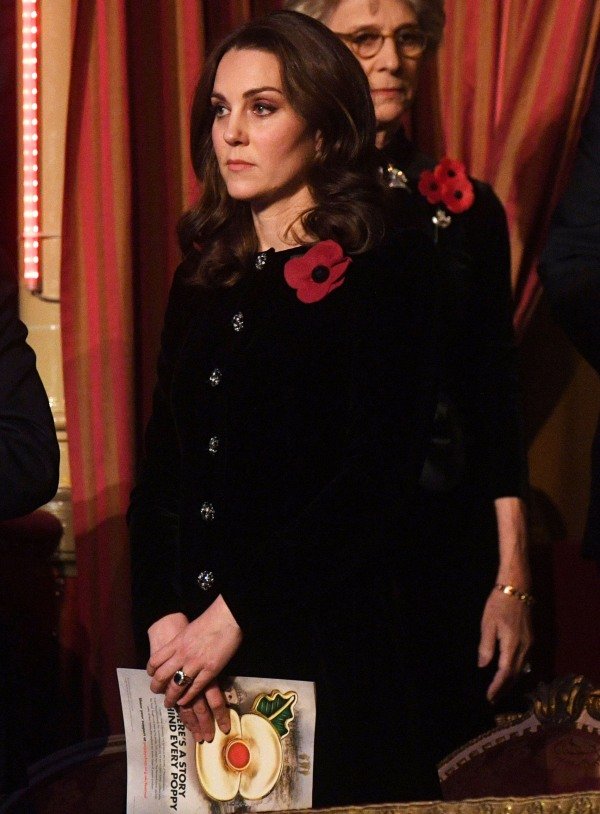 The Duchess of Cambridge attending the annual Festival of Remembrance in 2017