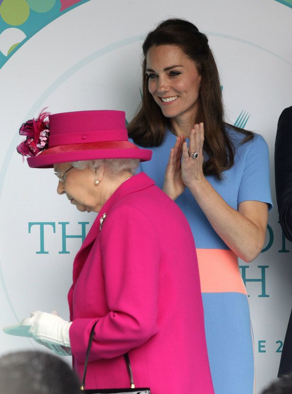 Catherine Duchess of Cambridge and Queen Elizabeth II