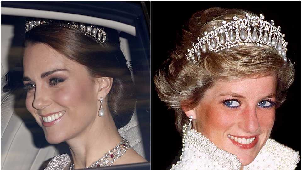 Kate and Diana wear tiara