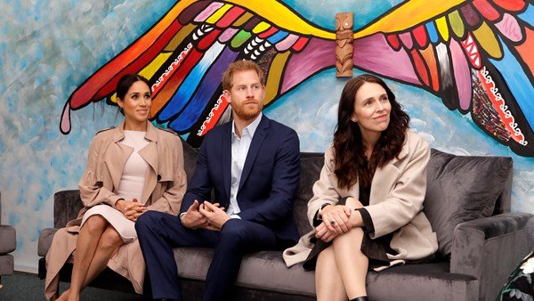 Duke of Sussex, Duchess of Sussex and Jacinda Ardern