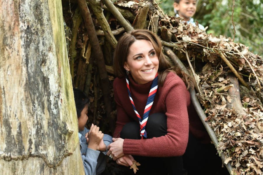 Kate Middleton at Scouts’ headquarters in Gilwell Park 