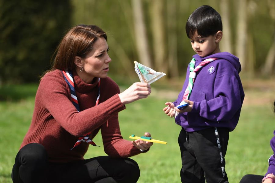 Kate Middleton at Scouts’ headquarters in Gilwell Park 
