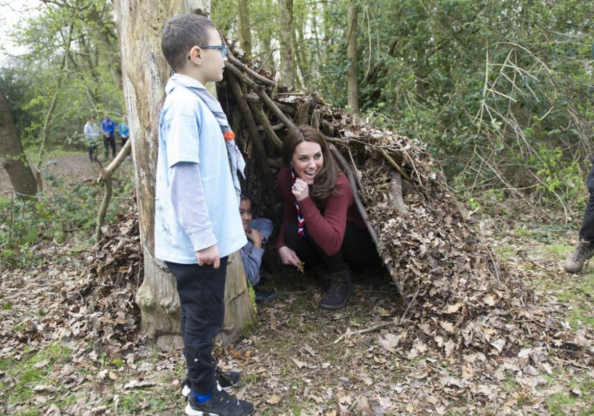 Kate Middleton visit to the Scouts headquarters in the eastern edge of London