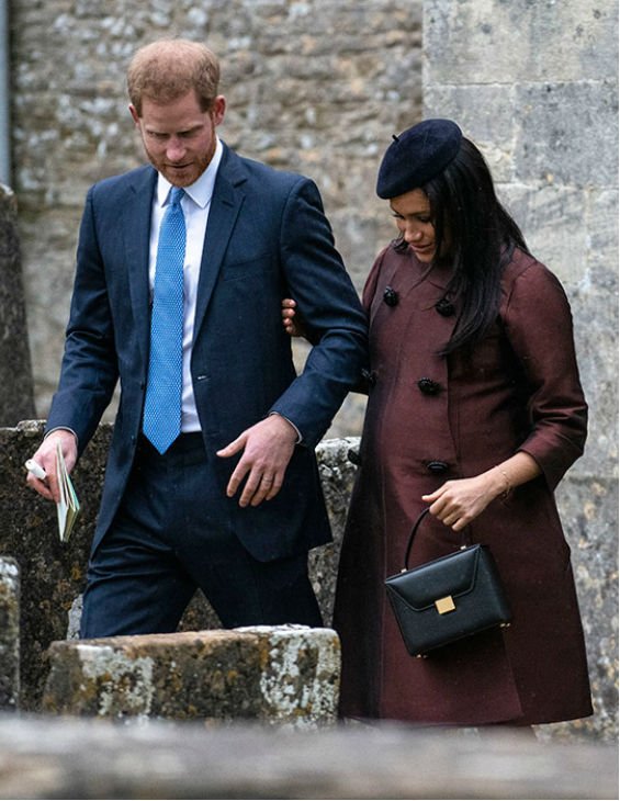 Meghan and Prince Harry at Christening Lena Tindall