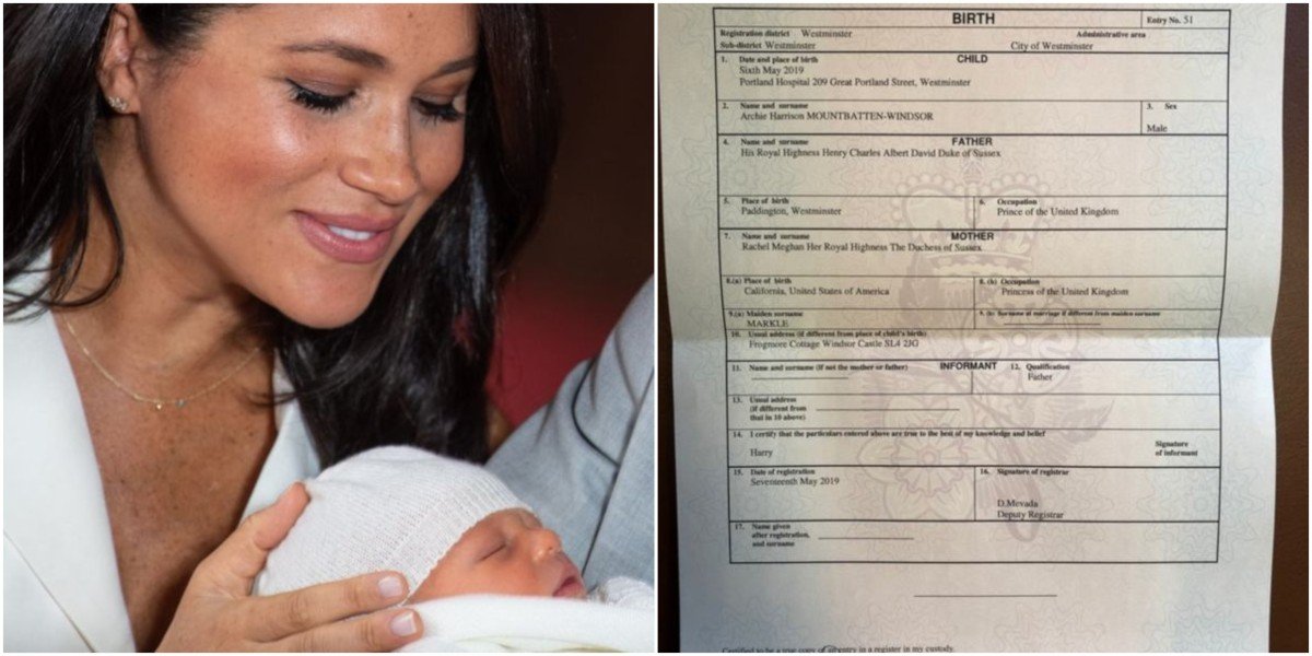 Meghan S Official Title And Occupation Have Been Revealed In Archie S Birth Certificate