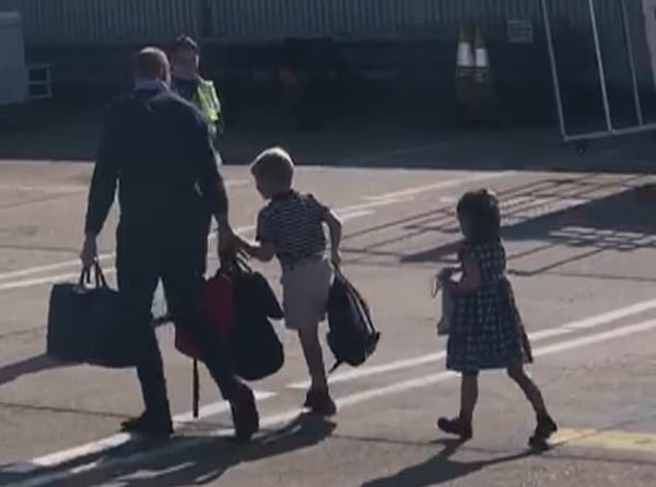 Video: William, Kate And The Children Touch Down In Scotland 