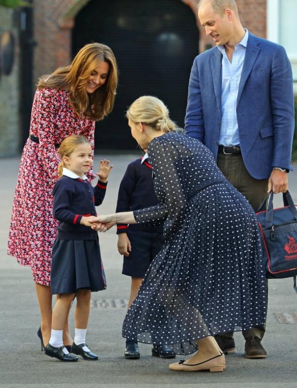 Princess Charlotte Arrived For First Day Of School At Thomas's Battersea