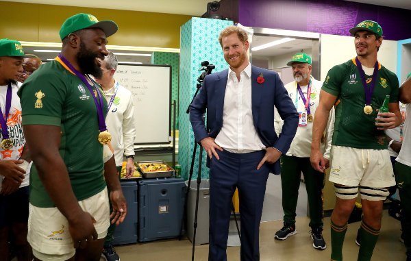 Prince Harry South Africa rugby team