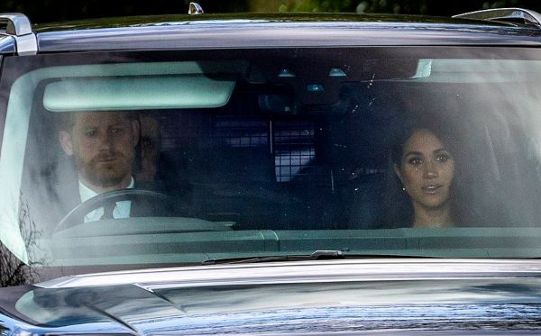 Harry And Meghan Join The Queen For Chruch Service 