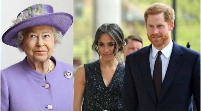 Meghan Markle and Prince Harry present from the Queen