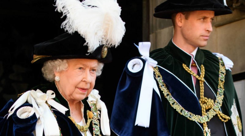 Queen Elizabeth and Prince William at the Order of the Thistle ceremony