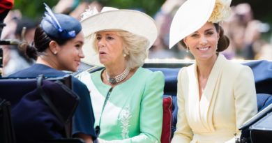 Meghan Markle, Camilla, Duchess of Cornwall and Kate Middleton