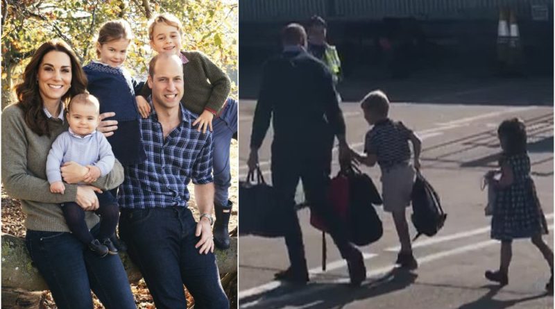 Video: William, Kate And The Children Touch Down In Scotland