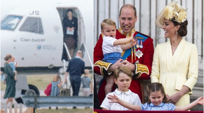 William, Kate And The Children Leave Balmoral As They Are Spotted At Airport