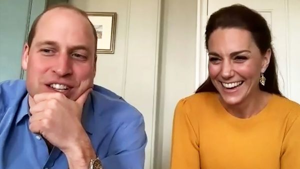 Prince William and Kate video call students