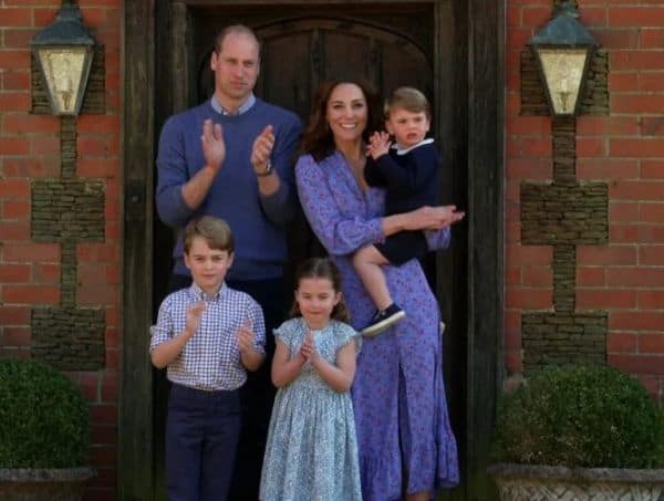 William, Kate And The Children Join UK To Thank NHS Workers