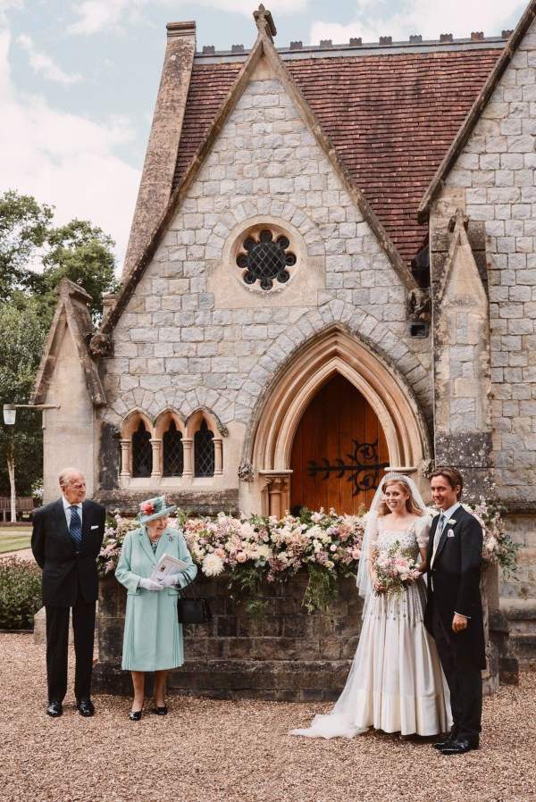 Princess Beatrice wedding photo with the Queen and Prince Philip