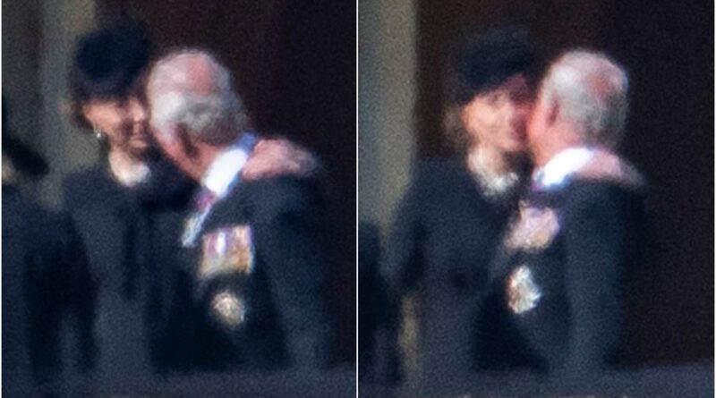 Kate Seen Comforting Prince Charles With Kiss On The Cheek