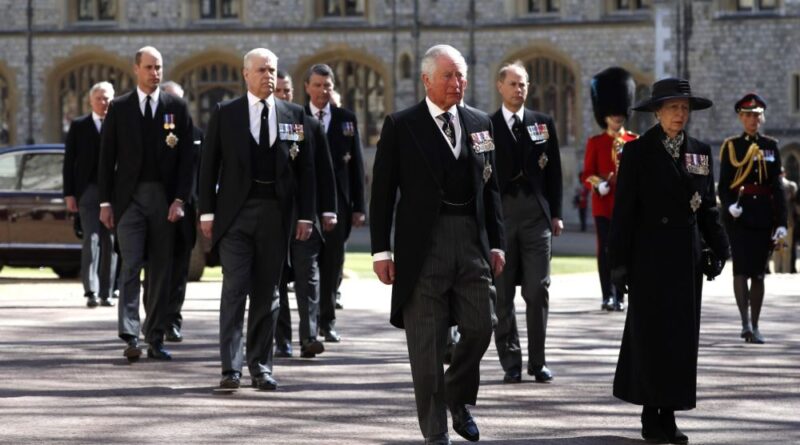 Royal Family at Prince Philip funeral