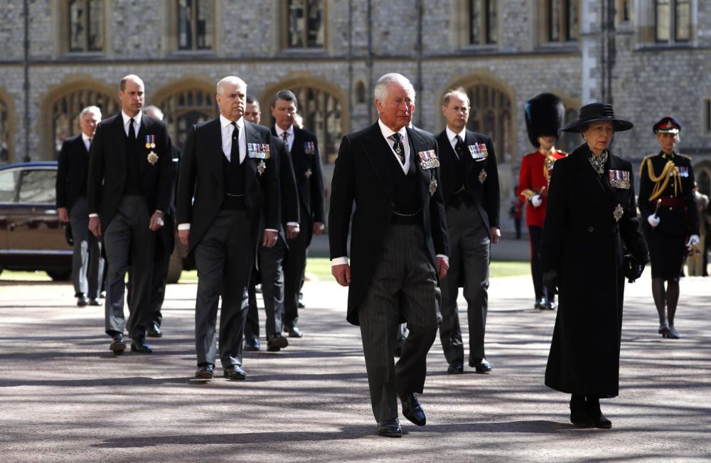 Royal Family at Prince Philip funeral