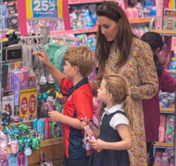 Duchess Kate Spotted Shopping For School With George And Charlotte