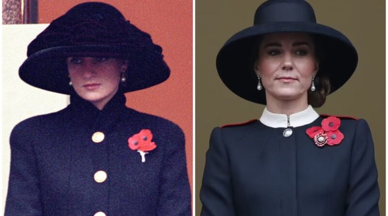 How Kate Paid Tribute To The Queen And Princess Diana At Remembrance Sunday