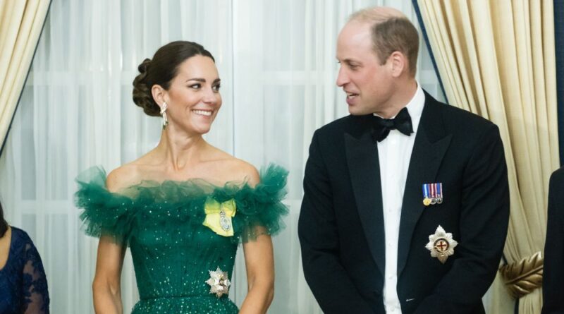 Kate Middleton with Prince William at Jamaican reception