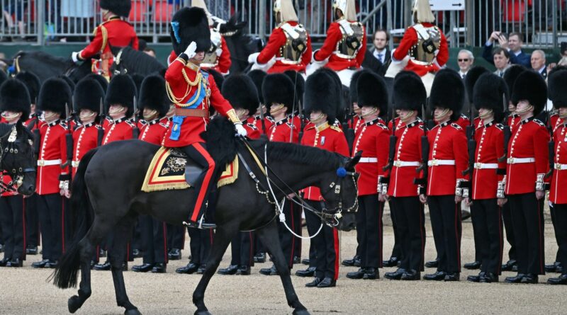 Duke Of Cambridge Takes The Salute At The Colonel's Review