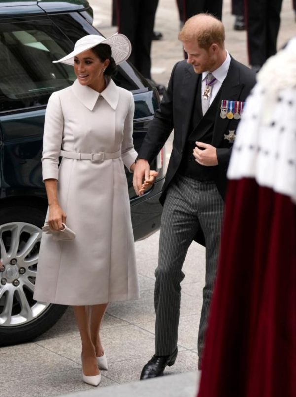 William And Kate Sit Opposite Harry And Meghan During Jubilee Service