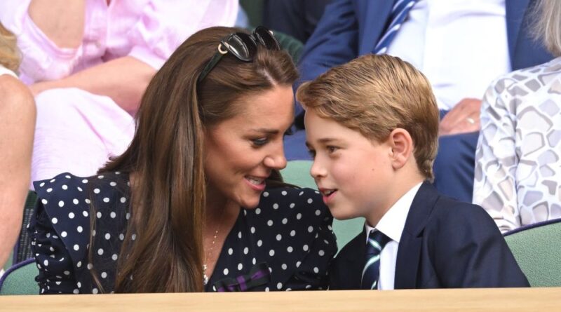 The Duchess of Cambridge being an Prince George at Wimbledon
