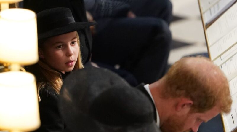 Prince Harry And Princess Charlotte Share Sweet Moment At Queen’s Funeral