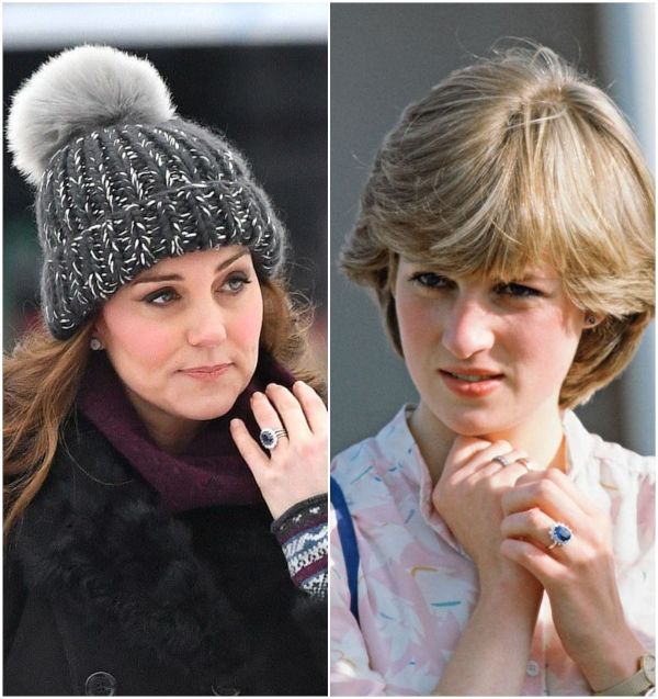 Kate Middleton and Princess Diana engagement ring