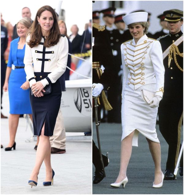 Kate Middleton and Princess Diana military