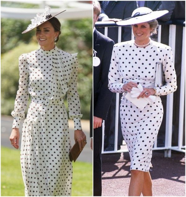 Polka dots dres Kate Middleton and Princess Dianna