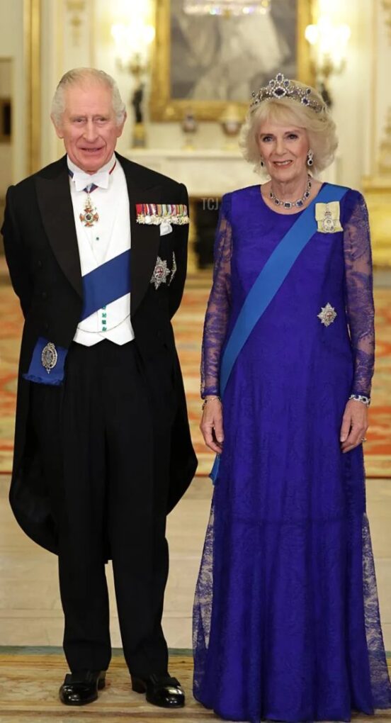 King Charles and Queen Consort Camilla at first state banquet