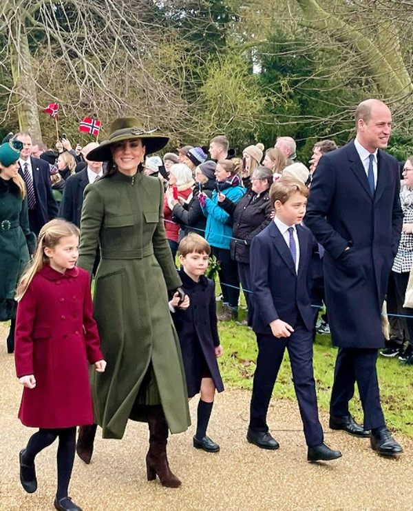 George, Charlotte And Louis Join The Royal Family On Christmas Day Walk Prince William and Kate
