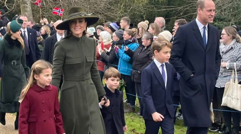 George, Charlotte And Louis Join The Royal Family On Christmas Day Walk Prince William and Kate