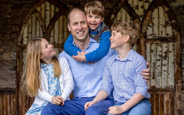 Prince William with Prince George, Princess Charlotte and Prince Louis Father's Day 2023