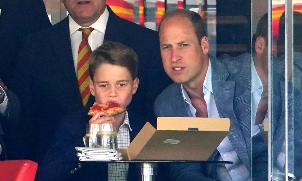 Prince George Tucks Into Pizza As He Joins Dad William For A Day Of Cricket At The Ashes